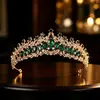 Nueva Corona de Novia de Lujo con Diamantes Completa Diadema Accesorios para Vestido de Novia Elegante Temperamento Corona de Novia de Cristal Accesorios para el Cabello