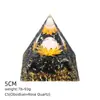 Pirâmide de Cristal Natural 5cm Estilo Europeu e Americano Decoração de Mesa para Casa e Escritório Ornamento de Pirâmide de Resina para Yoga Meditação