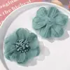 Versão coreana de gaze de organza doce flor grande diy grampo de cabelo trançado à mão acessórios de cabelo brincos material atacado