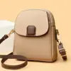 Moda Nova Transfronteiriça Bolsa Pequena de Ombro Único Tendência Bolsa para Celular Feminina Couro Macio Versátil Bolsa Transversal Europeia e Americana Atacado Transfronteiriço
