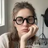 Gafas Multilaterales Cuadradas Redondas Anti Luz Azul ins Unisex Lente Plana Versátiles de Moda Estilo Japonés Europeo Transfronterizo