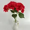 Hortensia Simulada Sensación Hidratante Adornos para el Hogar Sala de Estar Decoración de Mesa Flor Artificial Hortensia Verde Exquisita Retro Festivo