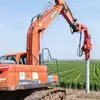 Máquina de Cravação de Estacas com Escavadeira, Escavadeira Modificada para Martelo Hidráulico de Estacas, Máquina de Cravação com Martelo Vibratório de Alta Frequência para Engenharia Civil