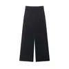 Para Comércio Exterior Transfronteiriço Europeu e Americano Roupas Femininas, Popular no Aliexpress, Temporada de Outono Calça de Terno Plissada com Listras Finas e Botão Oculto