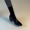 Mocassins Elegantes com Bico Fino Femininos Estilo Coreano 2026 Novos Sem Cadarço Salto Alto Para o Trabalho Temperamento Retro Sapatos Pequenos de Couro