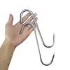 Ganchos colgantes transfronterizos para carne curada, ganchos para salchichas, ganchos puntiagudos en forma de S de acero inoxidable, utensilios de cocina, para asar pato y secar pescado, ganchos en S