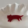 Grampo de Gato Fofo com Pernas Curtas Textura de Acetato Franja Presilha Lateral Elegante Presilha de Bico de Pato Presilha para Franja Acessórios de Cabelo Novo Estilo