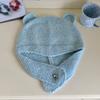 Outono e inverno novo chapéu chapéu de lã das mulheres bonito orelhas de urso de pelúcia pulôver cap ao ar livre frio quente chapéu de malha maré