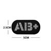 Ir Reflectante A+ B+ Ab+ O+ Mini Sangre Velcro 2.5*2cm Insignia de Primeros Auxilios Insignia Táctica de Moral