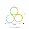 Juguete para periquitos transfronterizo, anillo de columpio de cuerda de cáñamo colorido, juguete para masticar jaula de pájaros, juguete para aliviar el aburrimiento, accesorios para pájaros, venta directa del fabricante