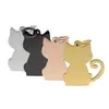Moda Transfronteriza Acero Inoxidable Mascota Metal Tarjeta de Identidad Anti-pérdida Etiquetado para Perros Acero Titanio Colgante Colgante Marca Militar Grabado Etiquetado para Perros