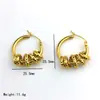 Europa e Estados Unidos transfronteiriços vento frio aço inoxidável espiral redondo brincos moda personalidade 18K ouro brincos atacado mulheres
