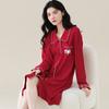 Pijama para mujer de primavera y otoño, algodón, manga larga, vestido midi, sencillo, casual, holgado, cómodo, camisón, ropa de casa