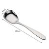 Cuchara de fondo plano cuadrada gruesa de acero inoxidable 304, cuchara de estilo chino, cuchara de sopa de una pieza para el hogar, cuchara para helado y postre.