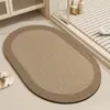Alfombrilla de Baño de Tierra de Diatomeas de Lujo Ligero, Absorbente, Secado Rápido, Antideslizante, Resistente a Manchas, Alfombrilla Doméstica para Inodoro