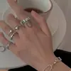 Conjunto de Anéis Articulados com Design de Borboleta e Coração para Abertura Transfronteiriça, Conjunto de 22 Peças, Anel de Personalidade Feminina de Design de Nicho