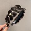 Internet Celebridade Pérola Peruca Trançada Cabelo Argola Osso de Peixe Trança Fofa Antiderrapante Rosto Lavado Alto Cranial Top Cartão de Cabelo Acessórios para o Cabelo