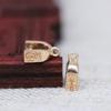 Yiwu cor raio de ouro cobre banhado a ouro DIY colar palavra feliz fivela de melão fivela de vídeo acessórios manuais antigos B3265