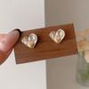 Pendientes minimalistas de plata Viento Frío Amor Inteligente para Mujer, Aguja de Plata, Nicho, Exquisitos, Huecos, Lazo, Pendientes de Alta Gama