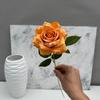 Lã Cacheada Rosa Única Grande de Canto Flor de Casamento Mar Popular Rosa de Cabeça Única Comércio Exterior Flor Artificial Atacado