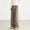 Nuevos pantalones casuales de otoño e invierno para hombre, con un corte clásico y relajado, diseño de pierna recta y una silueta fluida y holgada, con piernas anchas y estilo hasta el suelo