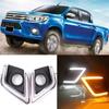 Adequado para 15-16 Toyota Hellux VIGO luzes diurnas de duas cores luzes de nevoeiro led piscas