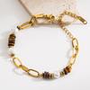Pulseira Olho de Tigre Maillard de Novo Explosivo de Luxo Leve Nicho Senso Sênior Pulseira de Aço Titânio Açúcar para Mulheres Sêniores