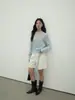 Suéter de Punto Mmc de Cuello Alto Medio para Mujer, Nuevo Estilo Otoño, Estilo Coreano Adelgazante, Camisa Básica de Lana de Manga Larga de Alta Gama