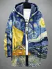 Chaqueta de algodón con capucha de manga larga, nueva para 2026, estilo europeo y americano, estampado digital 3D, ropa exterior casual de manga larga con capucha para hombre