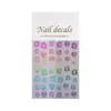 Adesivos de Unha Coloridos de Fogos de Artifício 3D Estéreo Preto e Branco Laser Hot Stamping Prata Fogos de Artifício Adesivos de Arte para Unhas Decoração Dh582