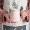 Taza de Desayuno Simple Creativa Taza de Café Universal para Pareja Hogareña Color Sólido Tazas Universales para Estudiantes Taza de Cerámica