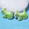 Lindo estilo coreano a cuadros resina cachorro diy gel de crema accesorios para el cabello parche para bolsa llavero material accesorios