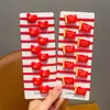 Nuevo Scrunchie de Cinco Estrellas Bandera Roja, Diadema, Accesorio para el Cabello con Forma de Corazón para Viajes del Día Nacional, Lindo Scrunchie para Estudiantes
