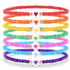 Pulseira de cerâmica macia com vitalidade brilhante e arco-íris de sete cores da Europa e dos Estados Unidos com embalagem de cartão atacado de pulseira