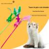 Atacado cor rato provocando gato vara pena gato brinquedo gato provocando duas cores simulação rato provocando gato vara