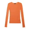 Top de Punto Transparente con Calados de Manga Larga, Nuevo Estilo Primavera/Verano Versátil Ajustado Cubre-Pantalón Blusa Chica Atrevida