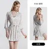 Conjunto de Ropa de Dormir Sexy Guiruo de Encaje Floral Privado con Acolchado, Espalda Descubierta, Camisola, Bata 5776