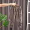 Pantalones de Invierno Gruesos de Forro Polar de una Sola Pieza para Niños Niñas Color Sólido Estampado de Moda Venta al por Mayor