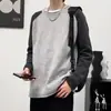 Nuevo suéter grueso de estilo casual de peso pesado para otoño e invierno, versión coreana para hombres y mujeres, chaqueta de punto color block de manga raglán holgada de marca moderna