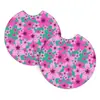 Alfombrilla para Taza de Coche Transfronteriza Jit Hecha de Material de Buceo con Impresión en Relieve de Café, Alfombrilla para Taza de Coche con Aislamiento por Transferencia de Calor, 2 Piezas