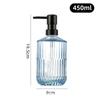 Producto Tipo Presión Desinfectante de Manos Botella de Jabón Gel de Ducha Reenvasado Botella de Vidrio Patrón Vertical Transparente Gran Capacidad