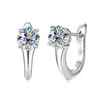 Brincos de Moissanita Cor D em Prata de Lei S925 com Quatro Garras, Brincos de 1 Quilate para Mulheres, Brincos de Nicho de Luxo, Atacado de Exportação