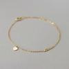 Pulsera de Plata S925 Inglés Tú y Yo Amor Pin en forma de Corazón Diseño de Cadena Muy Fina y Delgada Temperamento Pulsera para Combinar con Todo S4970