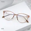 30561 Gafas Lisas Estilo Ojo de Gato Nuevas para Mujer, Armazones de Titanio Simples y Versátiles para Estudiantes para Miopía