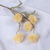 Flor Artificial com 5 Cabeças, Dente-de-leão Bola de Ping Pong Haste Única, Flor Decorativa de Plástico para Casamento, Adereços de Interior, Flor Artificial Falsa Atacado