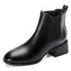 Botas Femininas Chelsea Women's 2026 Outono/Inverno Novo Estilo Botas Femininas Sola Grossa Estilo Britânico Botas Martin com Elástico Salto Grosso Botas Curtas Botas Curtas Pretas