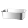 Caixa Quadrada de Aço Inoxidável para Conservação de Alimentos com Tampa Cozinha Comercial Catering Armazenamento de Ingredientes Bandeja de Porções Fabricante Original Personalização