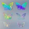 Pegatinas de Pared de Mariposa Hueca 3D Transfronterizas Láser Coloridas Realistas Tridimensionales Mariposa Decoración del Hogar Pegatinas de Pared
