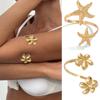 Pulsera Brazalete Nicho Transfronterizo Europeo y Americano Flor Viento Marino Estrella de Mar Sencilla Playa Viento Frío