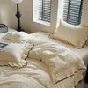 Estilo Coreano Estilo Ins Punto de Ola Cubierta de Cama de Encaje de Algodón Doble Cara Disponible en las Cuatro Estaciones Cubierta Acolchada de Algodón para Kang Cubierta de Tatami